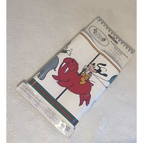 Disney Babies SelfStick Border 15 Ft Wallpaper Mickey Minnie Pluto Vintage New - Picture 2 of 4